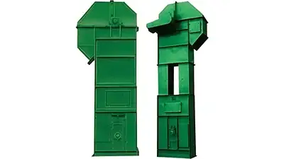 ناقل رأسي بالقادوس ذو سير فولاذي